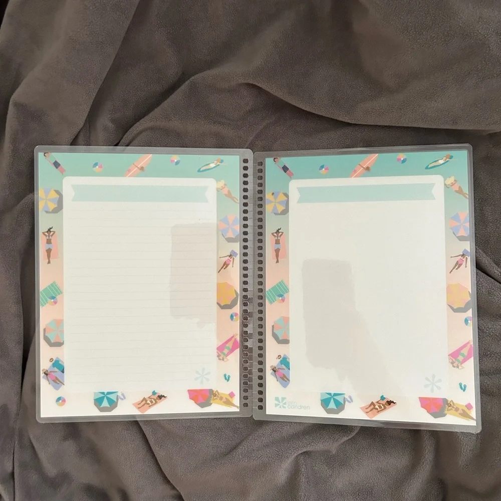 Erin Condren 7x9 Beach Themed front & back interchangeable cover